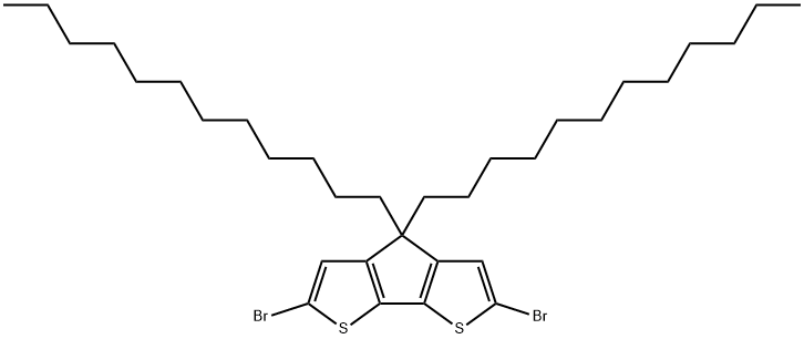 4H-Cyclopenta[2,1-b:3,4-b']dithiophene, 2,6-dibromo-4,4-didodecyl- 结构式