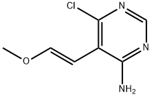 4-Pyrimidinamine, 6-chloro-5-[(1E)-2-methoxyethenyl]- Struktur