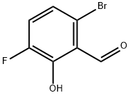 Benzaldehyde, 6-bromo-3-fluoro-2-hydroxy- 化学構造式