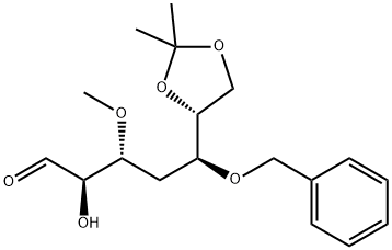 D-allo-Heptose, 4-deoxy-3-O-methyl-6,7-O-(1-methylethylidene)-5-O-(phenylmethyl)- Structure