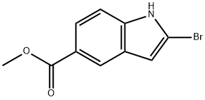 1H-Indole-5-carboxylic acid, 2-bromo-, methyl ester,1240045-38-8,结构式