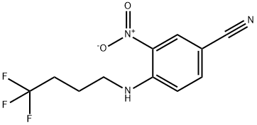 Benzonitrile, 3-nitro-4-[(4,4,4-trifluorobutyl)amino]- Struktur