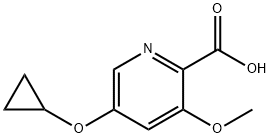5-cyclopropoxy-3-methoxypyridine-2-carboxylic acid Struktur