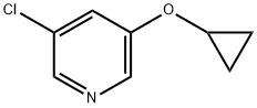 Pyridine, 3-chloro-5-(cyclopropyloxy)- Structure