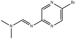 Methanimidamide, N'-(5-bromo-2-pyrazinyl)-N,N-dimethyl-, (1E)- Structure
