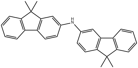 N-(9,9-dimethyl-9H-fluoren-3-yl)-9,9-dimethyl-9H-fluoren-2-amine Struktur