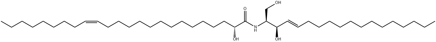 N-(2'-(R)-hydroxynervonoyl)-D-erythro-sphingosine Struktur