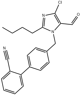 Des[2'-(1H-tetrazol-5-yl)] 2-Cyanolosartan Carboxaldehyde 化学構造式