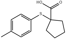 1-[(4-methylphenyl)sulfanyl]cyclopentane-1-carboxylic acid Struktur