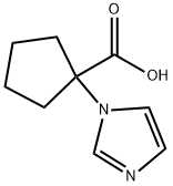 1-(1H-imidazol-1-yl)cyclopentane-1-carboxylic
acid Structure