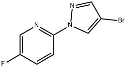 2-(4-溴-1H-吡唑-1-基)-5-氟吡啶 结构式