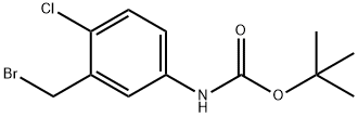 Carbamic acid, N-[3-(bromomethyl)-4-chlorophenyl]-, 1,1-dimethylethyl ester,1251929-41-5,结构式