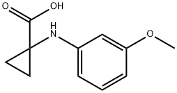 1‐[(3‐methoxyphenyl)amino]cyclopropane‐1‐carboxylic acid, 1252591-26-6, 结构式