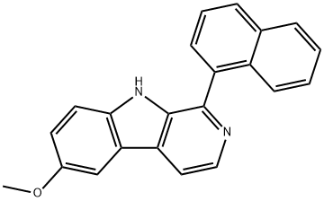 6-甲氧基-1-(萘-1-基)-9H-吡啶并[3,4-B]吲哚, 1253491-42-7, 结构式