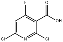 3-Pyridinecarboxylic acid, 2,6-dichloro-4-fluoro- Struktur