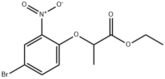 Propanoic acid, 2-(4-bromo-2-nitrophenoxy)-, ethyl ester 化学構造式