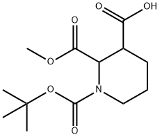1,2,3-Piperidinetricarboxylic acid, 1-(1,1-dimethylethyl) 2-methyl ester Structure