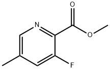2-Pyridinecarboxylic acid, 3-fluoro-5-methyl-, methyl ester Struktur