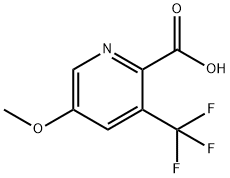 2-Pyridinecarboxylic acid, 5-methoxy-3-(trifluoromethyl)- Struktur
