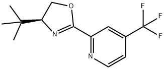 [2-[(4S)-4-叔丁基-4,5-二氢-2-恶唑基]-4-三氟甲基吡啶], 1257527-14-2, 结构式