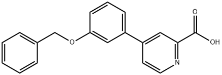 4-(3-Benzyloxyphenyl)picolinic acid Struktur