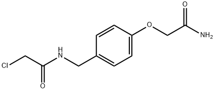 N-{[4-(carbamoylmethoxy)phenyl]methyl}-2-chloroacetamide 化学構造式