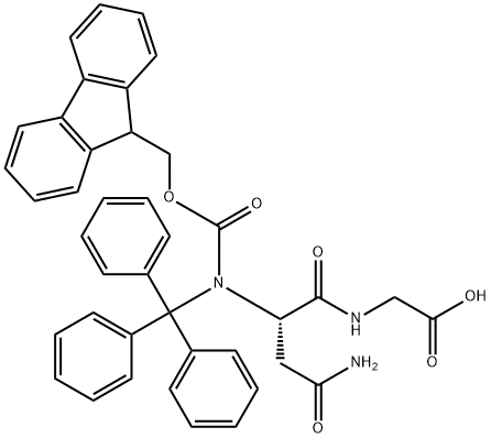 (9H-Fluoren-9-yl)MethOxy]Carbonyl Asn(Trt)-Gly-OH Structure