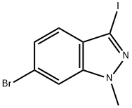 1H-Indazole, 6-bromo-3-iodo-1-methyl- Struktur