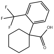 Cyclohexanecarboxylic acid, 1-[2-(trifluoromethyl)phenyl]- Structure