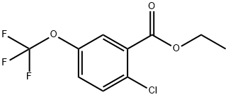 Benzoic acid, 2-chloro-5-(trifluoromethoxy)-, ethyl ester,1261619-29-7,结构式