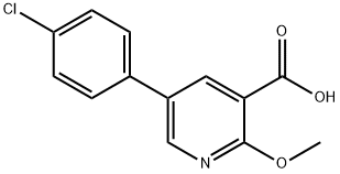 5-(4-氯苯基)-2-甲氧基烟酸,1261905-29-6,结构式