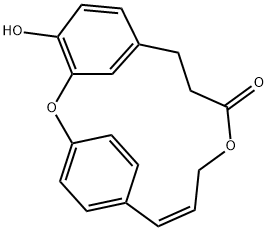 (13Z)-4-Hydroxy-2,11-dioxatricyclo[13.2.2.13,7]icosa-3,5,7(20),13,15,17(1),18-hepten-10-one Struktur