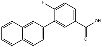 4-Fluoro-3-(naphthalen-2-yl)benzoic acid Struktur