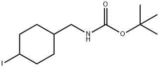 N-Boc-1-(4-iodocyclohexyl)methanamine 化学構造式