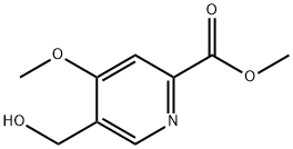 5-(羟甲基)-4-甲氧基吡啶甲酸甲酯,1263058-74-7,结构式