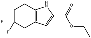 5,5-二氟-4,5,6,7-四氢-1H-吲哚-2-甲酸乙酯, 1263082-55-8, 结构式