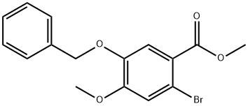 5-(苄氧基)-2-溴-4-甲氧基苯甲酸甲酯 结构式