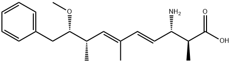 4,6-Decadienoic acid, 3-amino-9-methoxy-2,6,8-trimethyl-10-phenyl-, (2S,3S,4E,6E,8S,9S)- 化学構造式