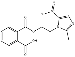 1,2-Benzenedicarboxylic acid, 1-[2-(2-methyl-5-nitro-1H-imidazol-1-yl)ethyl] ester 化学構造式