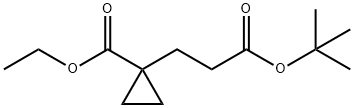 Cyclopropanepropanoic acid, 1-(ethoxycarbonyl)-, 1,1-dimethylethyl ester Structure