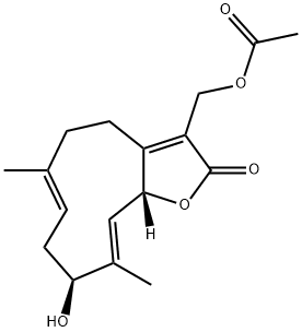 13-Acetoxy-3beta-hydroxygermacra-1(10)E,4E,7(11)-trien-12,6alpha-olide|13-ACETOXY-3Β-HYDROXYGERMACRA-1(10)E,4E,7(11)-TRIEN-12,6Α-OLIDE