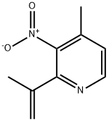 Pyridine, 4-methyl-2-(1-methylethenyl)-3-nitro- Structure