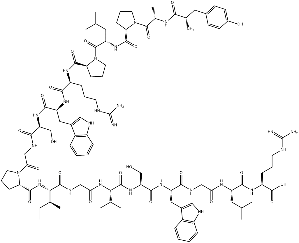 H-TYR-ALA-PRO-LEU-PRO-ARG-TRP-SER-GLY-PRO-ILE-GLY-VAL-SER-TRP-GLY-LEU-ARG-OH, 1270083-24-3, 结构式