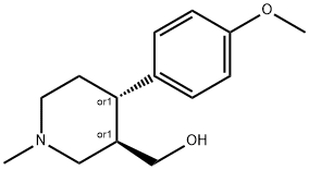 3R,4S-4-(4-methoxyphenyl)-1-methylpiperi
dinyl] methanol Struktur