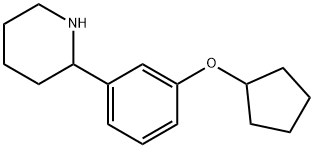 3-CYCLOPENTYLOXY-1-(2-PIPERIDYL)BENZENE 结构式