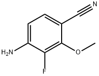 Benzonitrile, 4-amino-3-fluoro-2-methoxy-, 1272719-22-8, 结构式