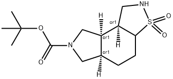 (3AS,5AS,8AS,8BR)-叔-丁基八氢-1H-异噻唑并[4,5-E]异吲哚-7(2H)-甲酸基酯 3,3-二氧化, 1272757-63-7, 结构式