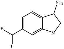 3-Benzofuranamine, 6-(difluoromethyl)-2,3-dihydro- Struktur