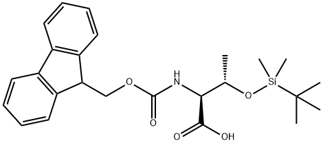 (9H-Fluoren-9-yl)MethOxy]Carbonyl Allo-Thr(TBDMS)-OH Struktur