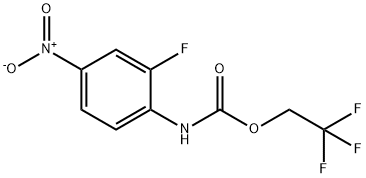 2,2,2-trifluoroethyl N-(2-fluoro-4-nitrophenyl)carbamate 化学構造式